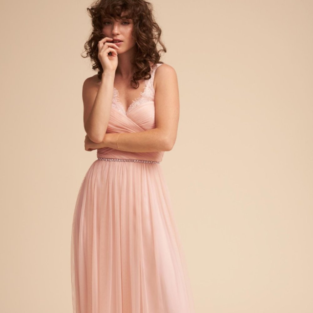 BHLDN Fleur dress in blush